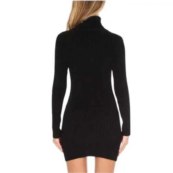 IRO Women's Designer Black BILOH turtleneck Sweater Dress Sz XS - Picture 2 of 8